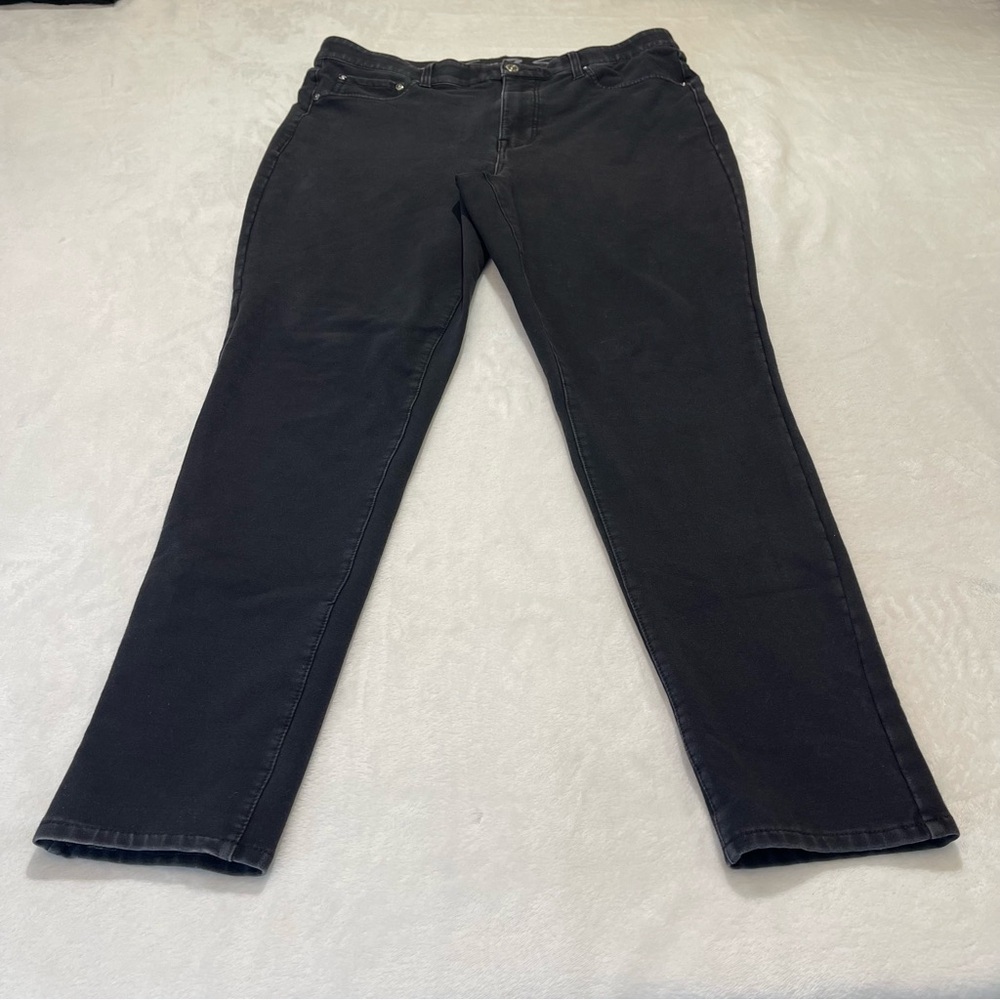 SEVEN 7 BROOKS KNIT  WOMENS SIZE 14 Classic Black Denim Leggings , Very …